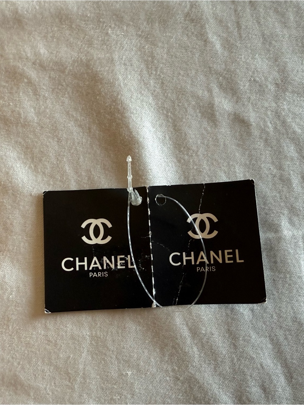 CHANEL AUTHENTICITY CARD Black Small Logo Print Booklet Form